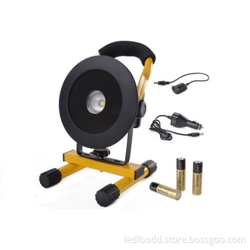 30W Round Portable LED Floodlight Rechargeable Work Light Emergency Corless Hand Lamp